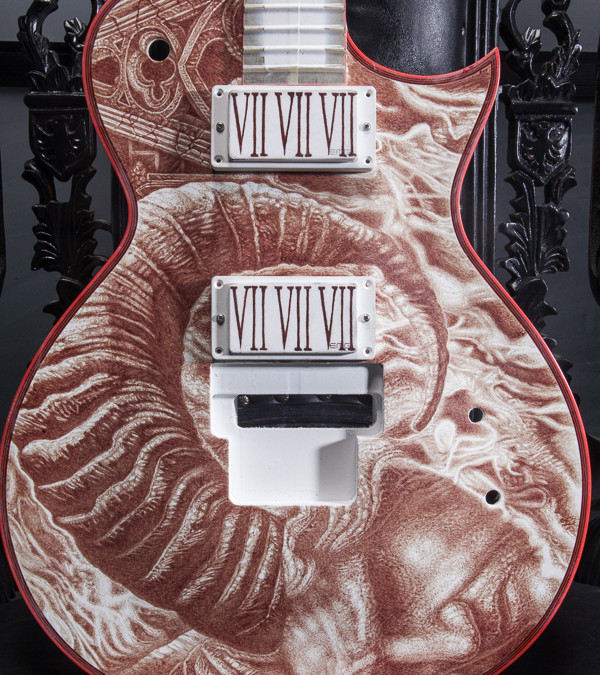 VINCENT CASTIGLIA Reveals GARY HOLT Signature ESP Guitar Painted in Holt’s Own Blood at NAMM
